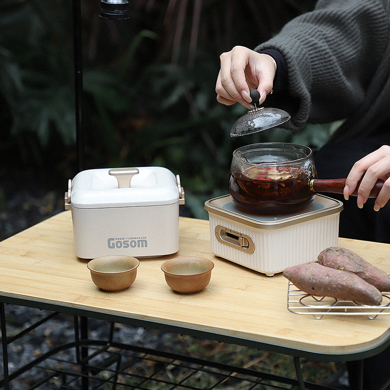 EVCooker Portable Multi-Functional Electric Camping Pot Compact Picnic Cooking Pot for Outdoor & Home Use